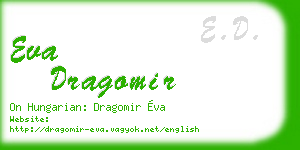 eva dragomir business card